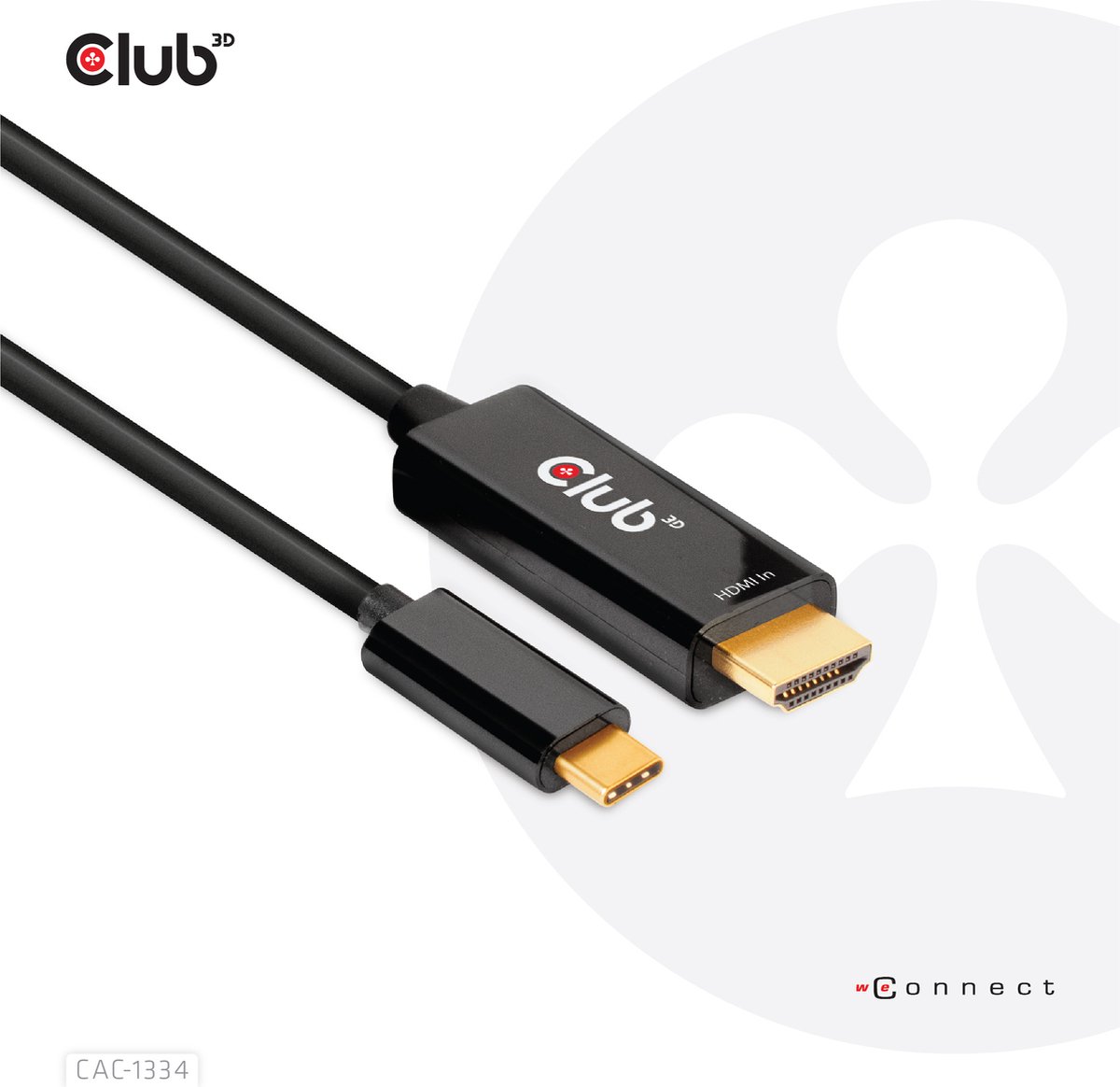 CLUB3D HDMI to USB Type-C 4K60Hz Active Cable M/M 1.8m/6 ft, 1,8 m, HDMI Type A (Standaard), USB Type-C, Mannelijk, Mannelijk, Meets ROHS, FCC, and CE EMI requirements Note: - Please update your TV Firmware to the version...