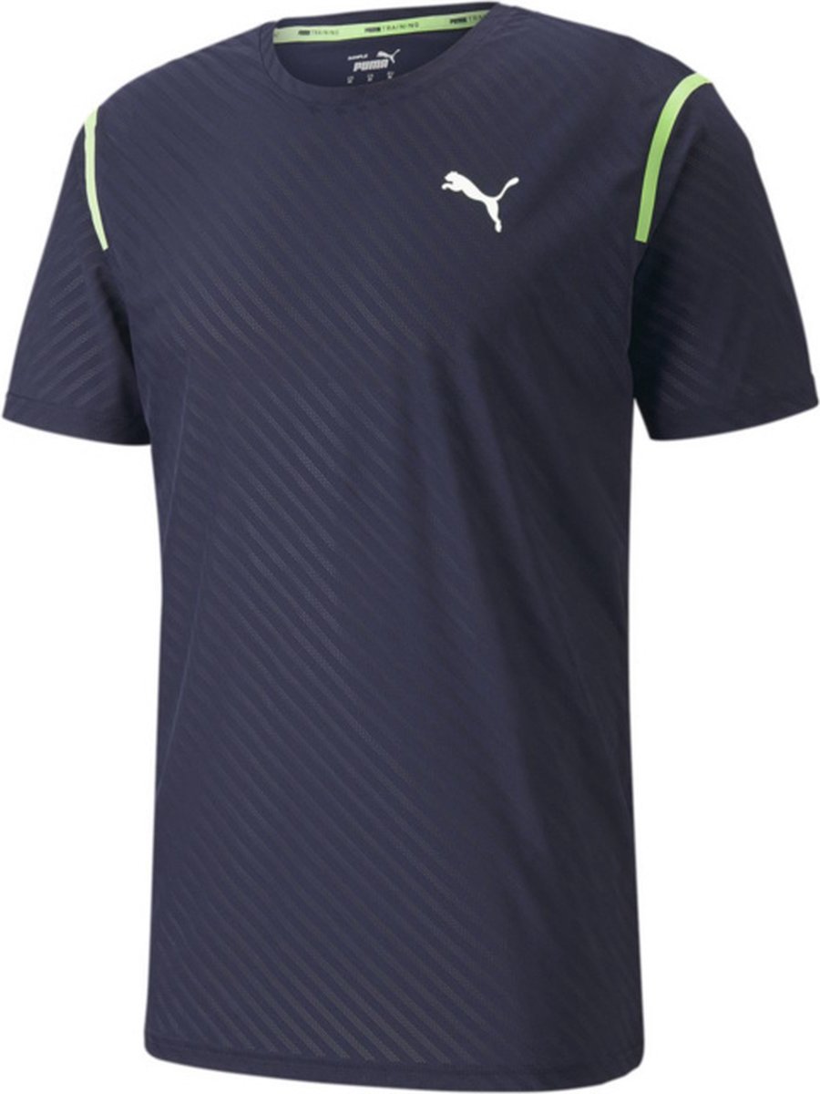 Puma Sportshirt Heren model Train Breeze /LimeGroen Blauw