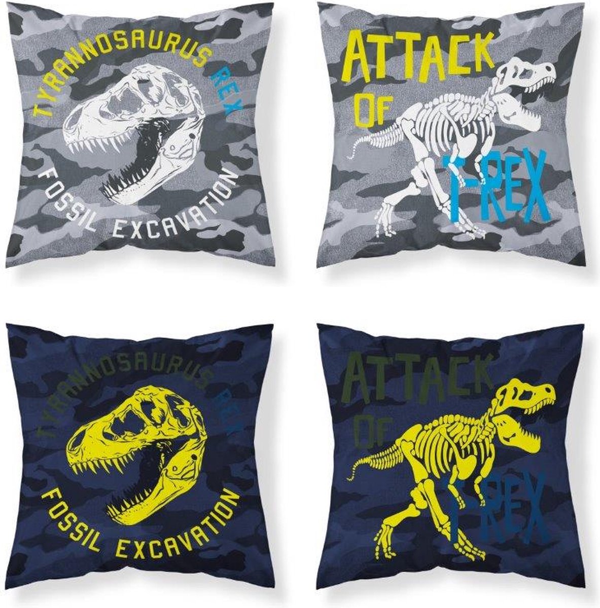 Dinosaurus Kussen Sierkussen 40z40xm Dino T-Rex Kussen Glow in the Dark