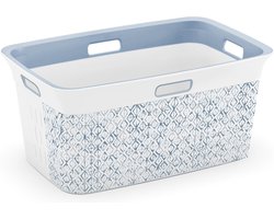 KIS Chic Wasmand 45L - 59x39x27cm - Wit/Blauw