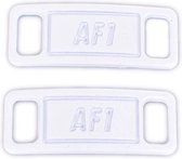 Airforce Lace Locks - Wit - Metaal - Schoenaccessoires  - Tags