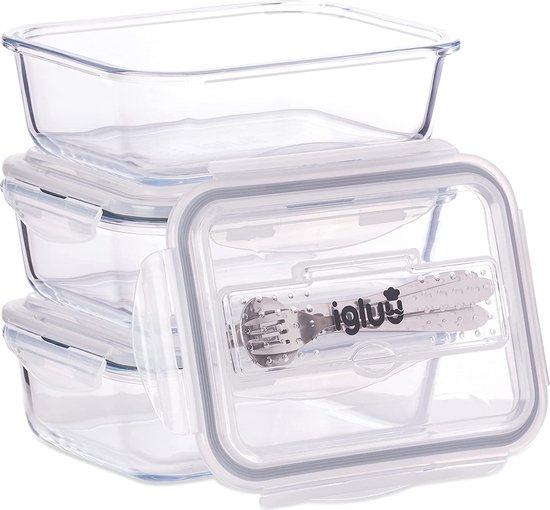 Glazen maaltijdvoorbereidingscontainers [5 Pack] Gezonde