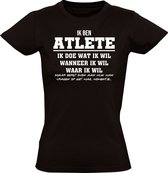 Atletiek grappig Dames T-shirt | Atleet | hardlopen | sprint | estafette | kado | Cadeau | shirt