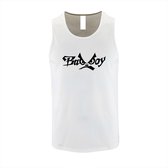 Witte Tanktop met “ BadBoy “ print Zwart Size S