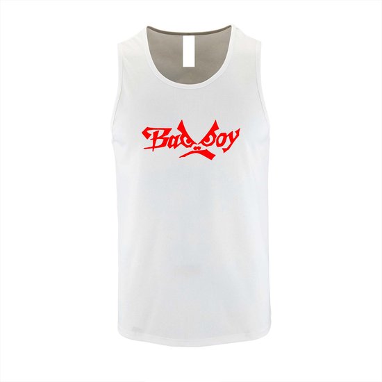 Witte Tanktop met “ BadBoy “ print Rood Size M