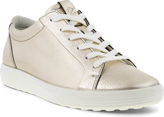 ECCO Soft 7 dames sneaker - Goud - Maat 39 | bol.com