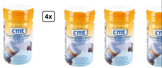 4x CMT Desinfectie doekjes foodwipes - desinfectie covid19 PT2 en PT4 goedgekeurd