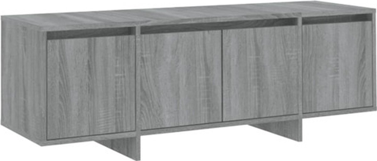 vidaXL - Tv-meubel - 120x30x40,5 - cm - bewerkt - hout - grijs - sonoma - eikenkleurig