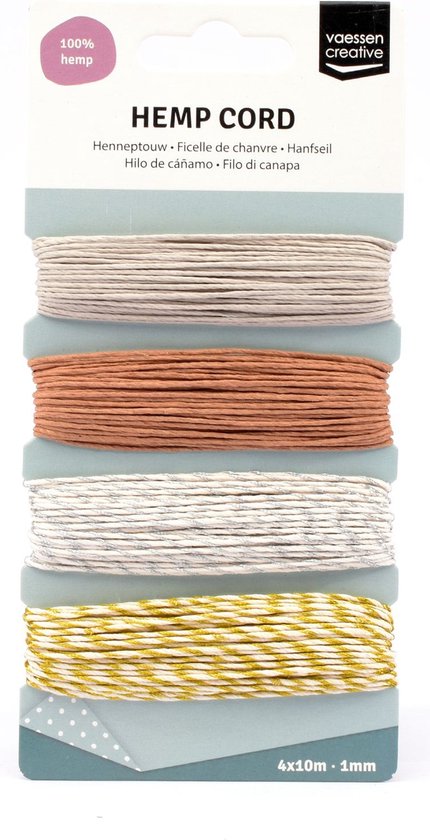 Vaessen Creative Hemp Cord Naturel 4x10m