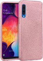 HB Hoesje Geschikt voor Samsung Galaxy A50 & A30s - Glitter Back Cover - Roze