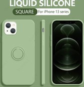Apple iPhone 14 Back Cover | Telefoonhoesje | Ring Houder | Groen