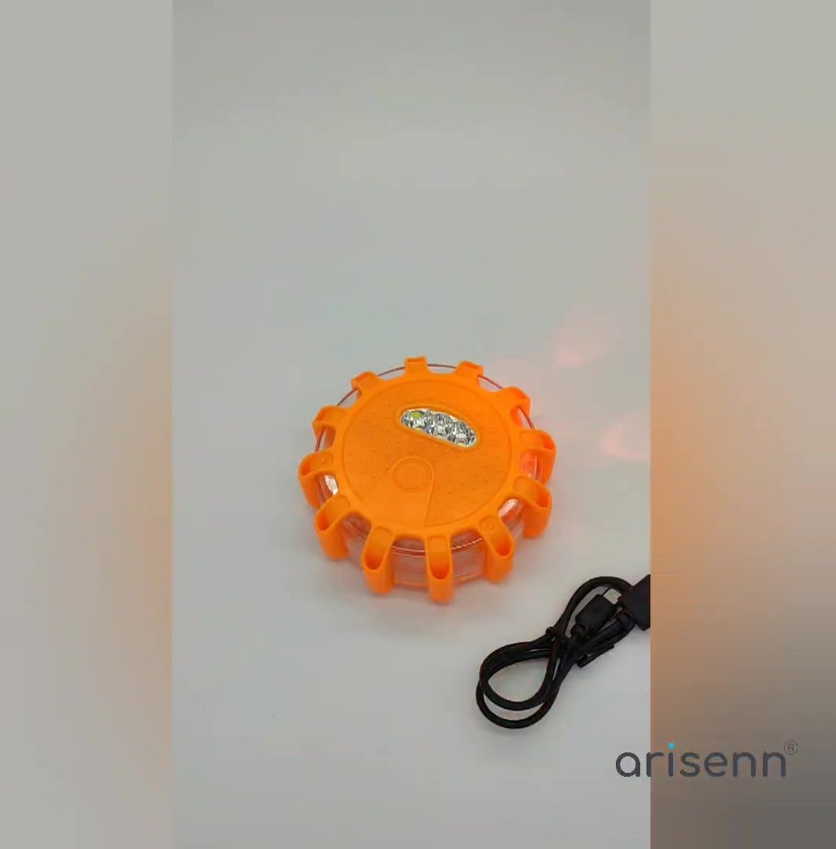 antom 2 stuks led-knipperlichten, 9 knippermodi, oranje led met magneten voor auto en USB-kabel voor vrachtwagen, tractor, SUV, golfwagen, noodvoertuigen en bouwplaatsen