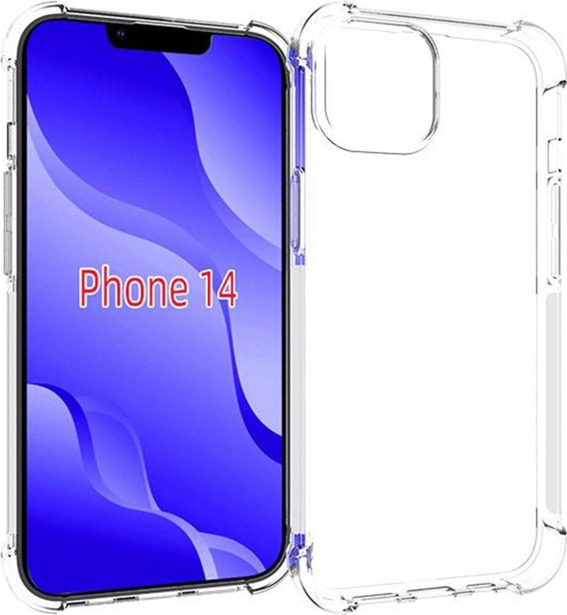 Mobigear Doorzichtig Hoesje geschikt voor Apple iPhone 14 Telefoonhoesje Flexibel TPU | Mobigear Cushion Backcover Shockproof | Doorzichtig Telefoonhoesje iPhone 14 | Schokbestendig iPhone 14 Telefoonhoesje | Anti Shock Proof - Transparant