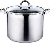 Oneiro’s Luxe RVS Soeppan XXL 20 liter – ø32 x H 25 cm – koken – tafelen – keuken – koekenpan – inductie – gas – potten – pannen