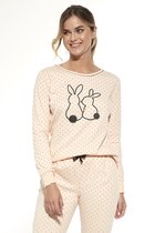 Cornette Katoenen Pyjama Dames Volwassenen Winter Matching Gezin Pyama Lange Mouw Lange Broek Rabbits 720/303 XXL