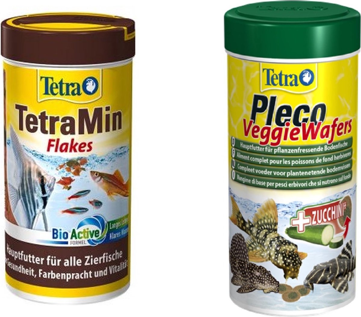 Tetra - Tetramin Flakes - Vlokken - Visvoer - Vissenvoer+ Pleco Wafers - 2x 250ml