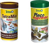 Tetra - Tetramin Flakes - Flocons - Nourriture pour poissons - Nourriture pour poissons + Gaufrettes Pleco - 2x 250ml