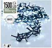 Oneiro’s luxe Micro Cluster 1500 LED's - 30 meter - wit - 8 functies + geheugen - kerst – clusterverlichting- feestdagen - winter - verlichting - binnen - buiten – sfeer