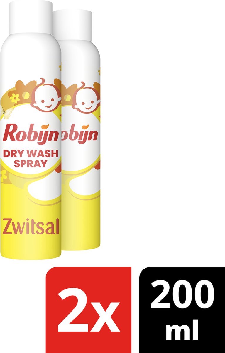 Robijn Zwitsal Dry Wash - 2 x 200 ml - Voordeelverpakking