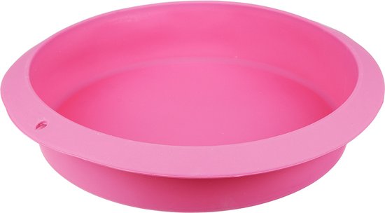 Lékué bakvorm voor 6 cilindervormige mini buches uit silicone rood