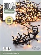 Oneiro’s luxe Cluster - 800 LED - 16 meter - 8 Lichtfuncties + Geheugen - extra warm wit - kerst – clusterverlichting- feestdagen - winter - verlichting - binnen - buiten – sfeer