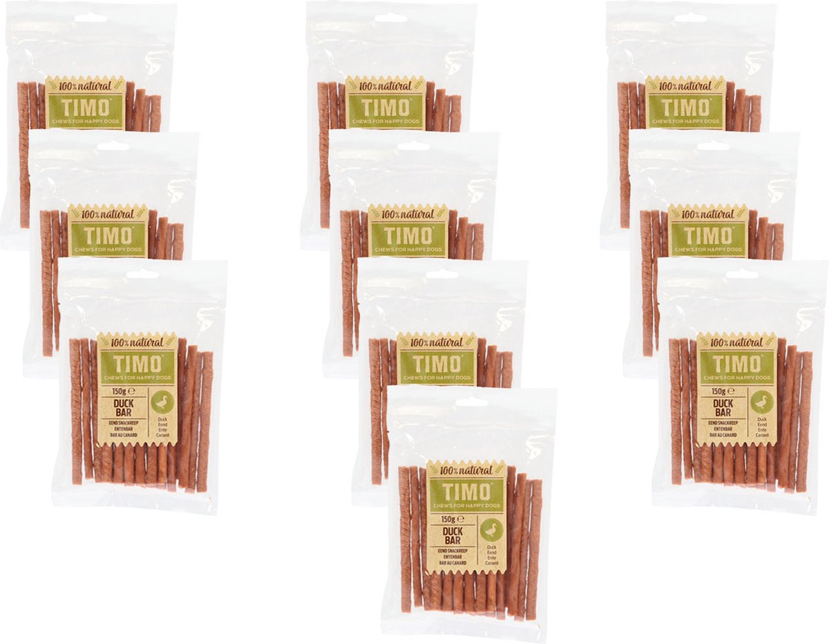 Timo Eend Snackreep - Hondensnacks - 10 x Eend 150 g