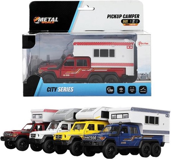 Toi Toys Metal World Pickup Camper | bol.com