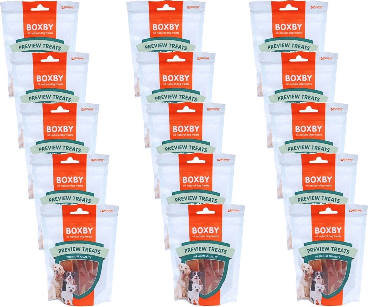 Boxby Duck Dental Strips - Hondensnacks - 15 x Eend 90 g
