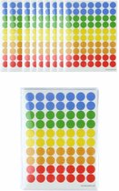 10 stickervellen met gekleurde stippen (totaal 700 stickertjes)