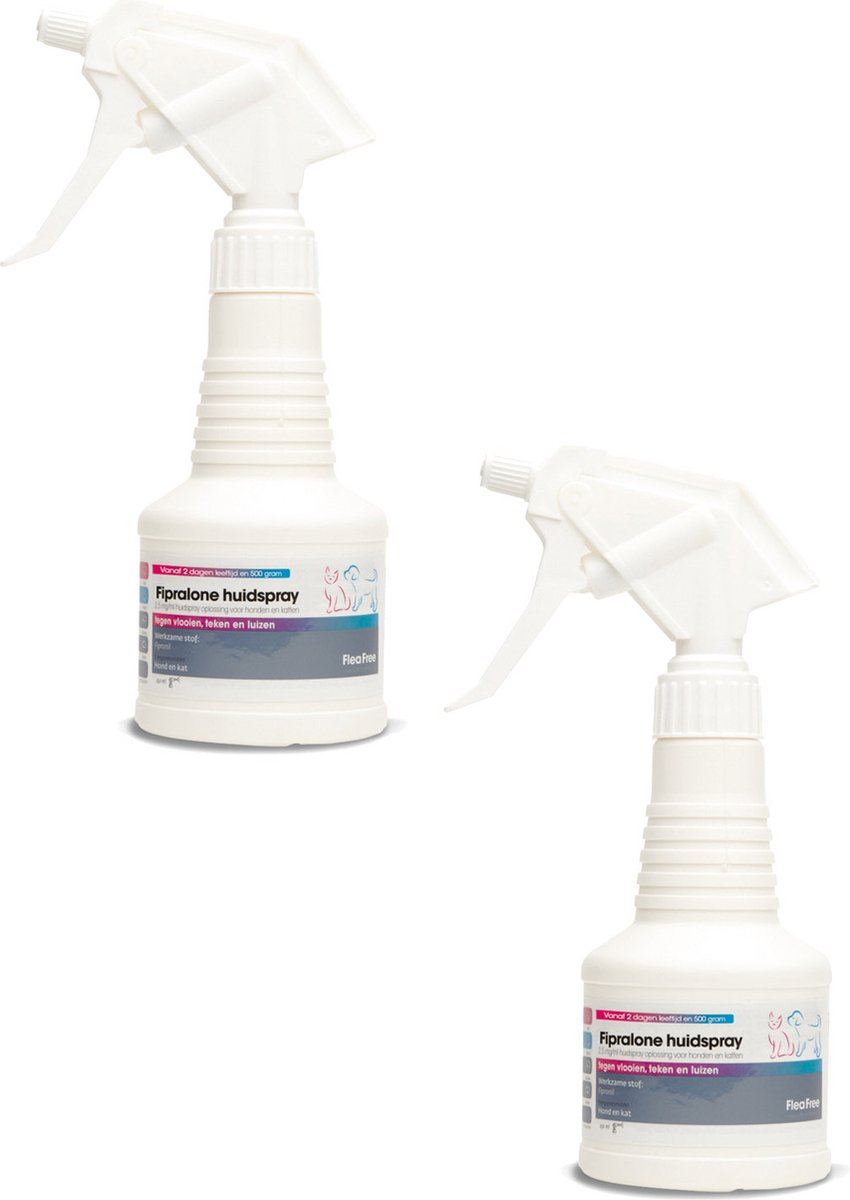 Flea Free Huidspray - Anti vlooien en tekenmiddel - 2 x 250 ml