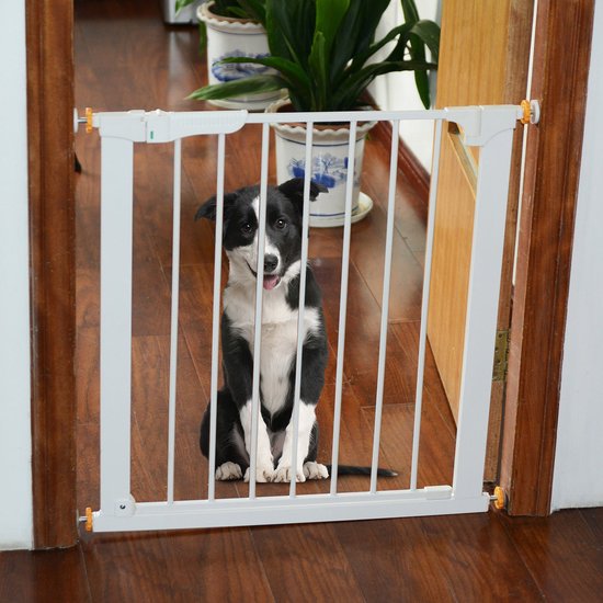 Barrière pour chien - Grille d'escalier sans perçage - Barrière de sécurité  - L 74 à