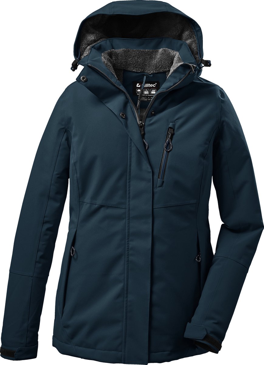 killtec meisjes Functioneel jack/outdoorjack met capuchon en sneeuwvanger KOW 355 GRLS JCKT, dunkel himbeere, 164, 42147-000