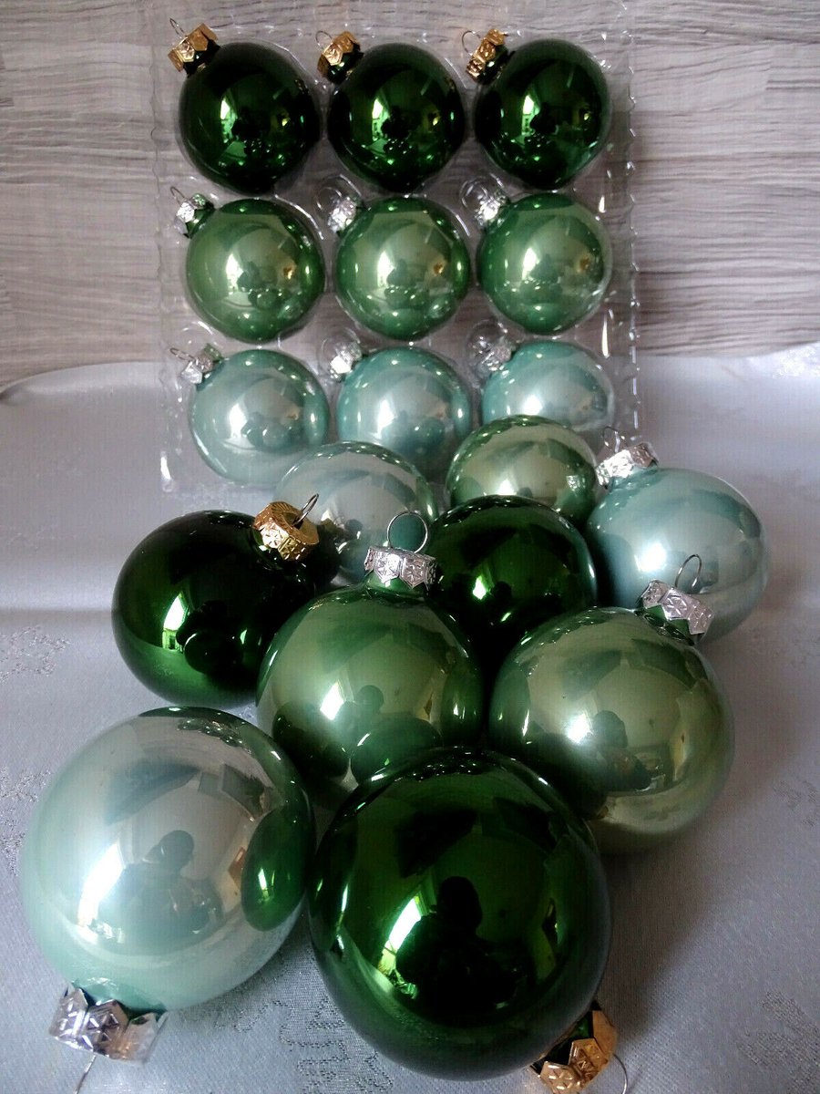 Xmas Bauble - Kerstballen - 18 stuks - groen - ø5,5cm