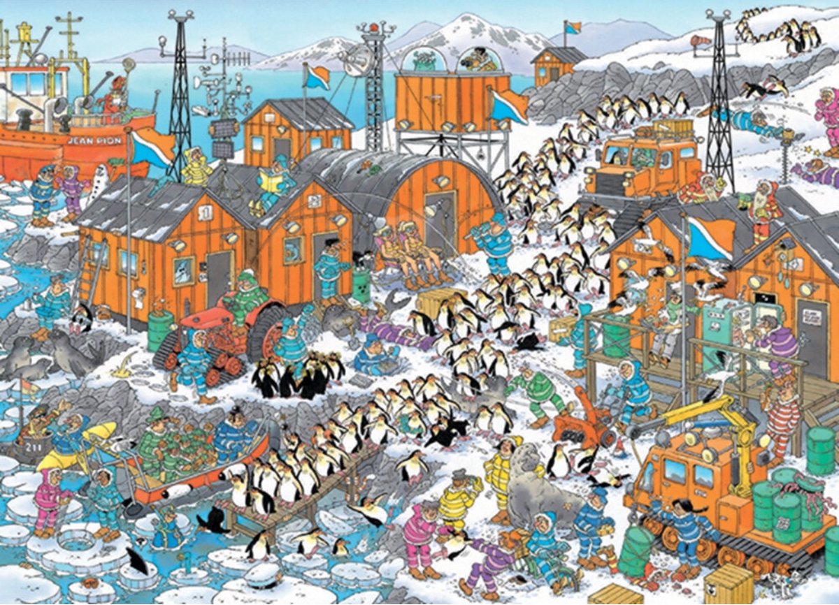 Jan van Haasteren - Zuidpool Expeditie - 1000 stukjes puzzel — afbeelding 3