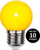 Kogellamp Geel voor Prikkabel - 1W- E27 - set van 10