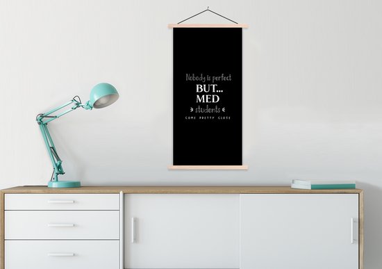 Porte-affiche avec affiche - Affiche scolaire - Citation - Student - Médecine - 60x120 cm - Lattes transparentes