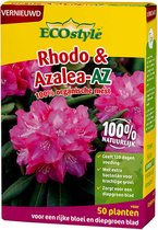ECOstyle Rhodo & Azalea-AZ Organisch Tuinmest - Extra BacteriÃ«n voor Krachtige Groei - Gezond Bodem Leven - voor 50 planten - 1,6 KG