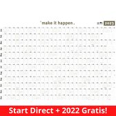 Purpuz Jaarplanner 2023 + 2022 Jaarkalender A1 - Wandkalender