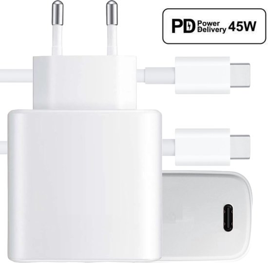 Adaptateur USB-C - 45W - Super Fast Charge 2.0 pour Samsung Galaxy S20,  S21, S22 Plus... | bol.com