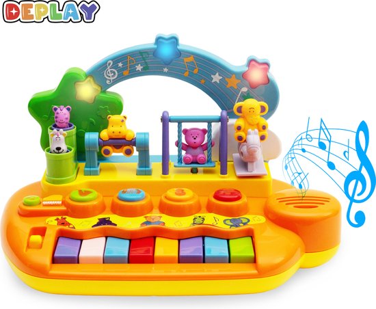 DEPLAY Muziek Piano – Speelgoed 0 - 4 jaar – Baby Peuter Speelgoed – Keyboard – Kinderpiano - Inclusief Batterijen