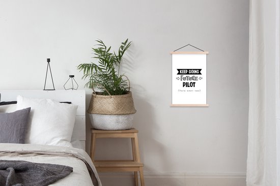 Porte-affiche avec affiche - Affiche scolaire - Pilote - Student - Citations - Éducation - 40x60 cm - lattes vierges
