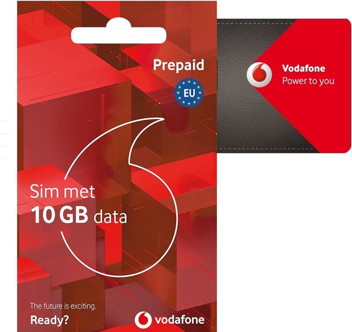 Vodafone Prepaid nummer pakket met 10GB 4G Internet