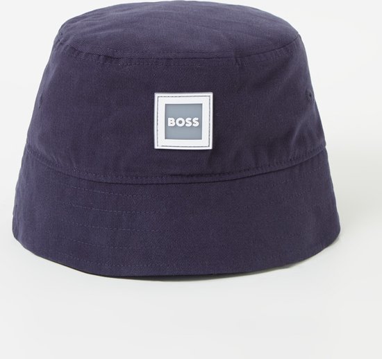 Hugo Boss Bucket hoed met logo - Blauw - Maat 58