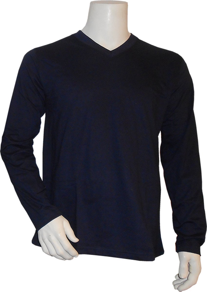 Bamboe longsleeve shirt- donkerblauw- maat 2XL-#21.02