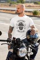 Rick & Rich biker - T-shirt M - Ride to Live tshirt - Heren biker tshirt - Live to ride tshirt - Mannen biker tshirt