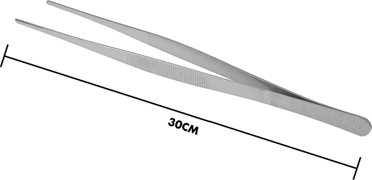 vleespincet - RVS - 30 cm - Merkloos