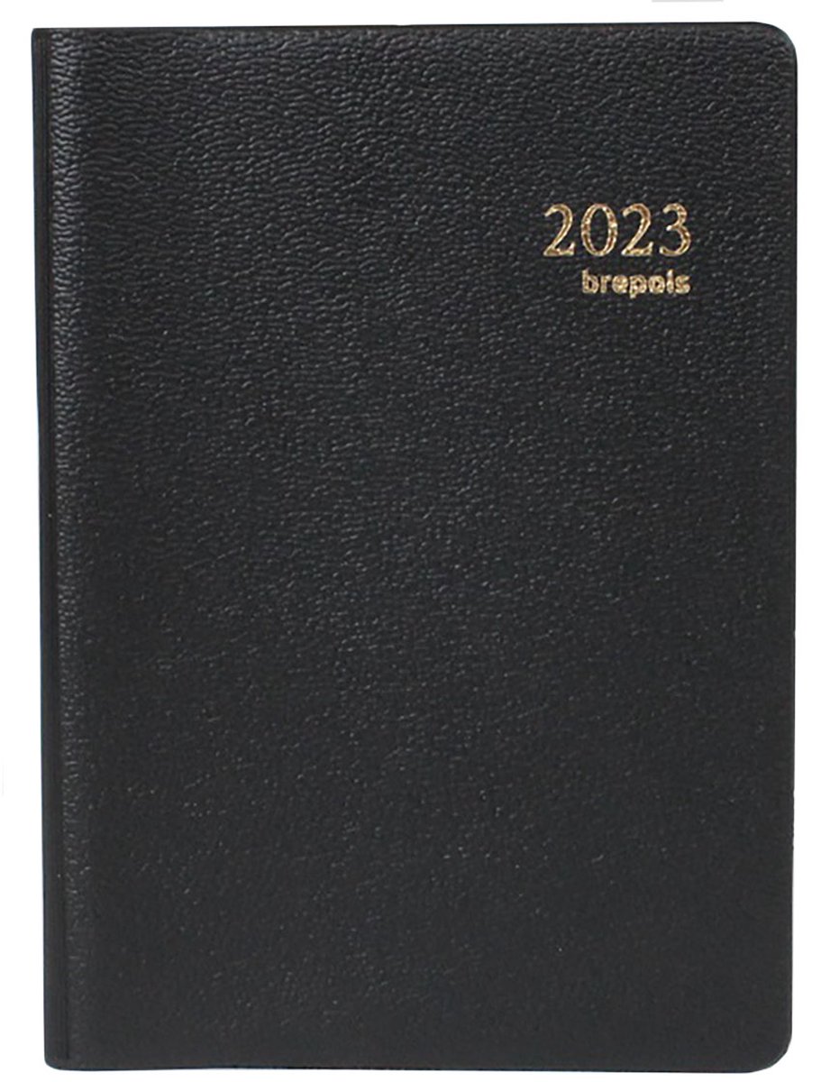 Brepols Agenda 2023 - GENOVA - Delta - spiraal - 8,1 x 12 cm - Zwart