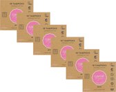 Ginger Organic Tampons - Mini - Voordeelverpakking 108 stuks - 100% biologisch katoen - Dermatologisch getest - Comfortabel