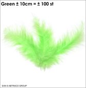 Plume / Plumes couleur vert pomme ± 100 pcs / ± 10cm