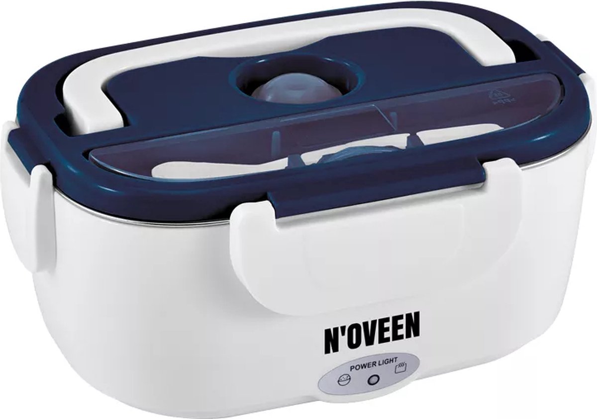 Noveen - Lunchbox - Lunchbox voor voedsel - Verwarmbare Lunchbox - Warmhoudbare Lunchbox - Met Opbergtas - Lunchbox voor auto / onderweg - Donker Blauw